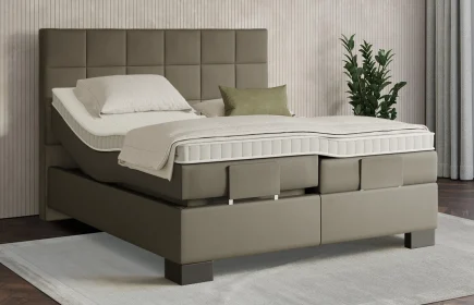 Mozart Boxspringbett Serie 7 Schubert 160x200 elektrisch Kunstleder Olive Dream H3/H2