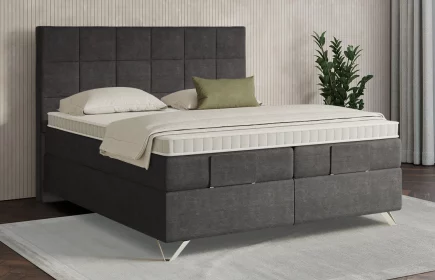 Mozart Boxspringbett Serie 7 Schubert 180x200 elektrisch Feiner Stoff Anthrazit H3/H3