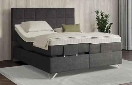 Mozart Boxspringbett Serie 7 Schubert 180x200 elektrisch Feiner Stoff Carbon Grey H3/H3