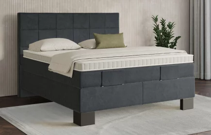 Mozart Boxspringbett Serie 7 Schubert 180x200 elektrisch Samt Anthrazit H3/H3