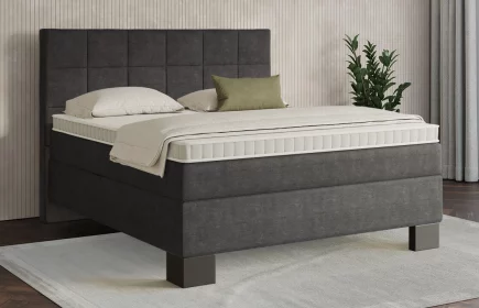 Mozart Boxspringbett Serie 7 Schubert 180x200 Feiner Stoff Anthrazit H3/H3