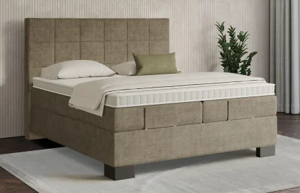 Mozart Boxspringbett Serie 7 Schubert 180x200 Feiner Stoff Dusty Taupe H3/H4