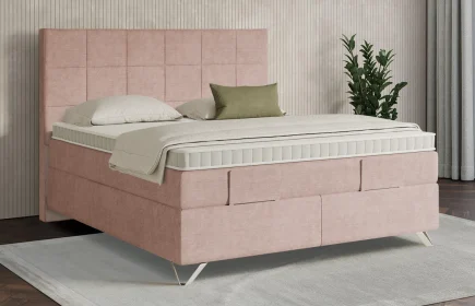 Mozart Boxspringbett Serie 7 Schubert 180x200 Feiner Stoff Rose Glow H3/H3