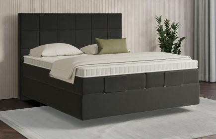 Mozart Boxspringbett Serie 7 Schubert 180x200 Samt Raven Silk H3/H3 schwebend