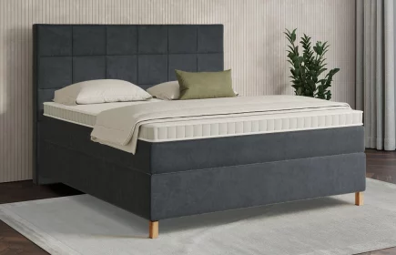 Mozart Boxspringbett Serie 7 Schubert 180x220 Samt Anthrazit H2/H3