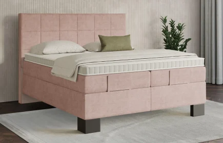 Mozart Boxspringbett Serie 7 Schubert 240x200 Feiner Stoff Rose Glow H2/H2