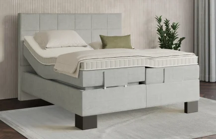 Mozart Boxspringbett Serie 7 Schubert 280x220 elektrisch Feiner Stoff Lunar Mist H3/H3