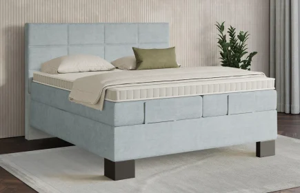 Mozart Boxspringbett Serie 7 Soler 160x200 Feiner Stoff Frosted Azure H3/H3