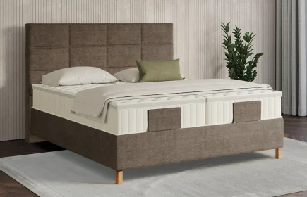Mozart Boxspringbett Serie 7 Soler 160x200 Feiner Stoff Nutshell H2/H3 Königliche Matratze