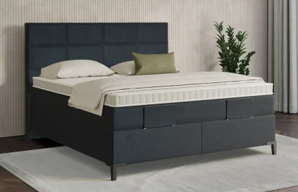Mozart Boxspringbett Serie 7 Soler 160x220 Samt Night Blue H3/H3