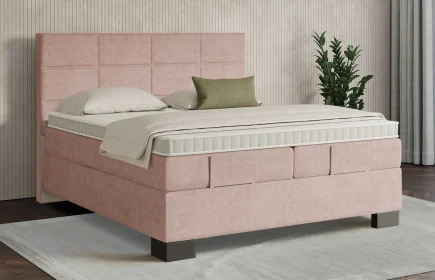 Mozart Boxspringbett Serie 7 Soler 180x200 Feiner Stoff Rose Glow H3/H3