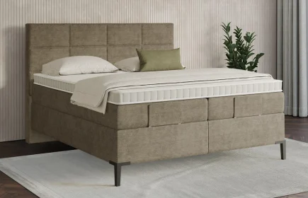 Mozart Boxspringbett Serie 7 Soler 240x200 Feiner Stoff Dusty Taupe H3/H3