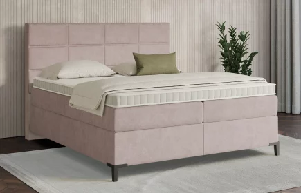 Mozart Boxspringbett Serie 7 Soler 240x200 Samt Hellrosa H4/H3