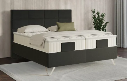 Mozart Boxspringbett Serie 7 Soler 240x200 Samt Raven Silk H2/H2 Königliche Matratze