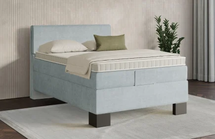 Mozart Boxspringbett Serie 7 Strauss 140x200 Feiner Stoff Frosted Azure H2
