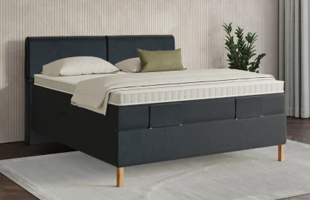 Mozart Boxspringbett Serie 7 Strauss 160x220 Samt Night Blue H3/H2