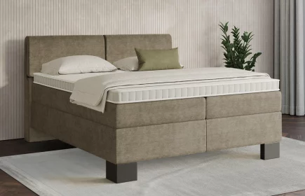 Mozart Boxspringbett Serie 7 Strauss 180x200 Feiner Stoff Taupe H3/H2