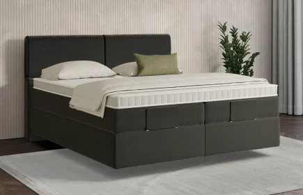 Mozart Boxspringbett Serie 7 Strauss 180x200 Samt Raven Silk H3/H3 schwebend