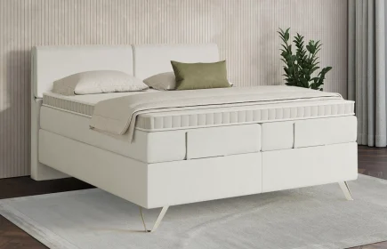 Mozart Boxspringbett Serie 7 Strauss 180x200 Samt Vanilla Nice H3/H4