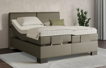 Mozart Boxspringbett Serie 7 Strauss 200x200 elektrisch Kunstleder Olive Dream H2
